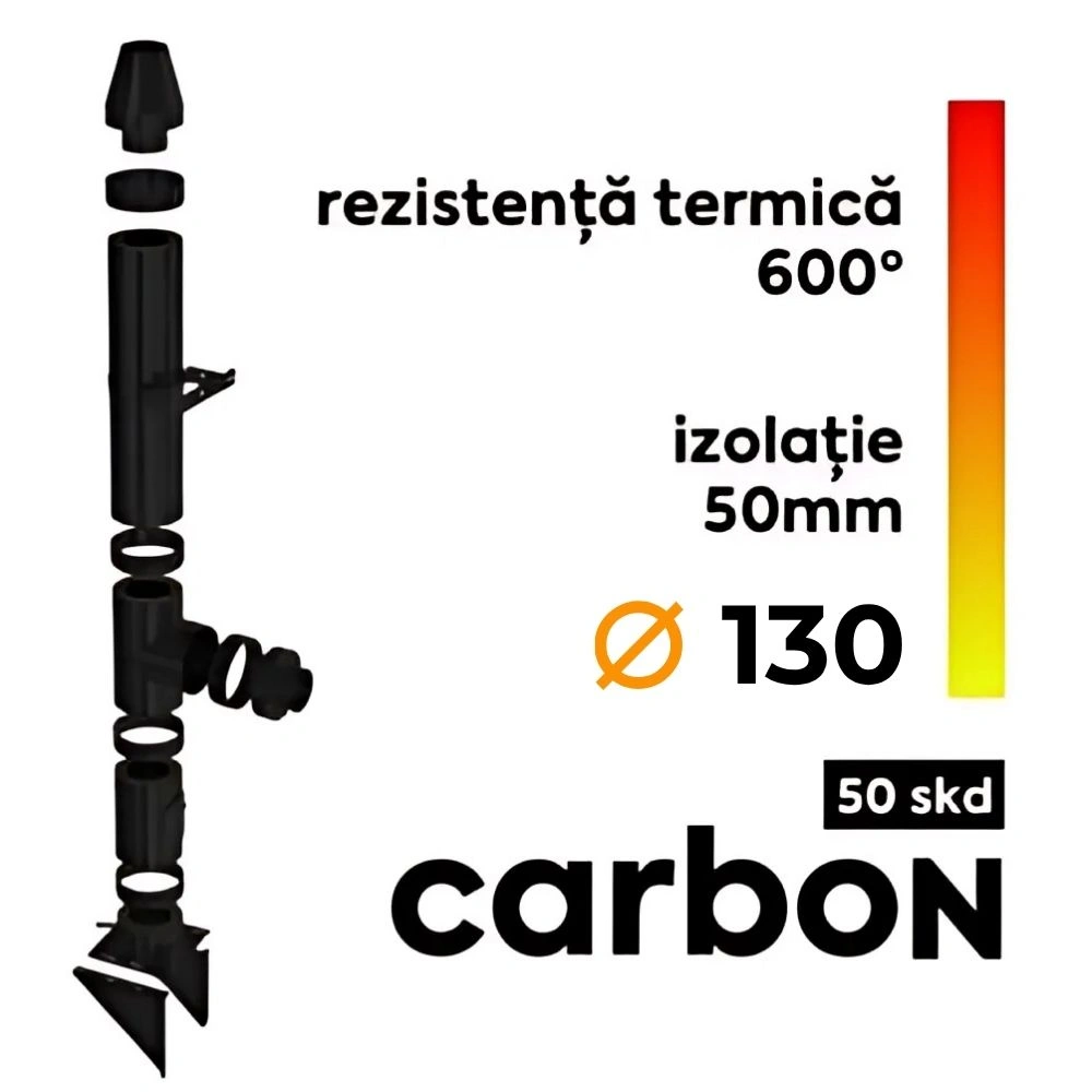  Cos de fum inox Carbon 50 SKD 130